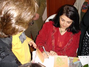Hana Karam reading from and signing copies of her novel, March 2006