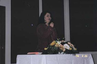 Hana Karam reading from and signing copies of her novel, March 2006