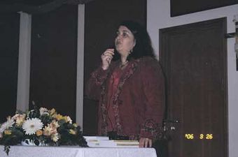 Hana Karam reading from and signing copies of her novel, March 2006